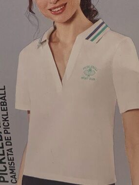 Crane Pickleball Top Womens Medium White
Pique Polo Shirt NWT - M
